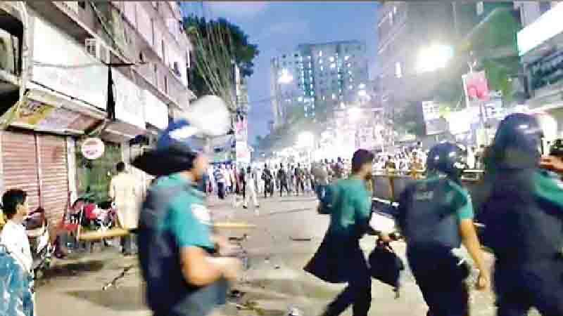 গণঅধিকার পরিষদ–জাপা সংঘর্ষে পুলিশের লাঠিচার্জে গণঅধিকার পরিষদ ও জাপার সংঘর্ষ