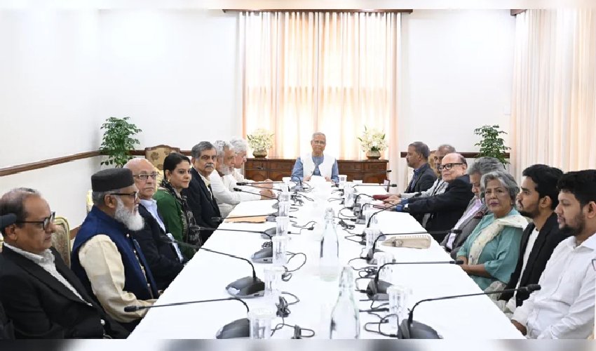 খালেদা জিয়াকে ভিভিআইপি ঘোষণার সিদ্ধান্ত আজ রাষ্ট্রীয় অতিথি ভবন যমুনায় প্রধান উপদেষ্টা প্রফেসর মুহাম্মদ ইউনূসের সভাপতিত্বে উপদেষ্টা পরিষদের বিশেষ বৈঠক চলছে।